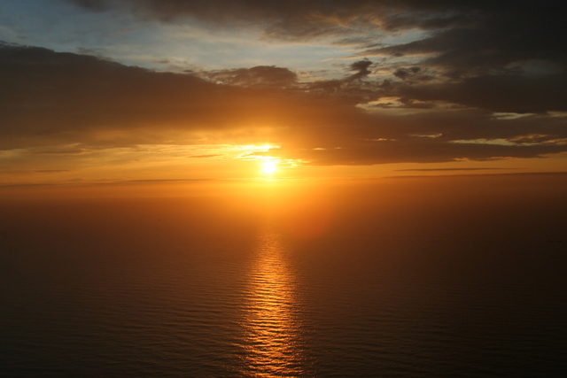 Sonnenuntergang auf dem Balkon des Atlantik