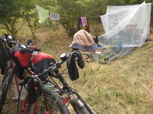 Moskitonetzfreiluftübernachtung